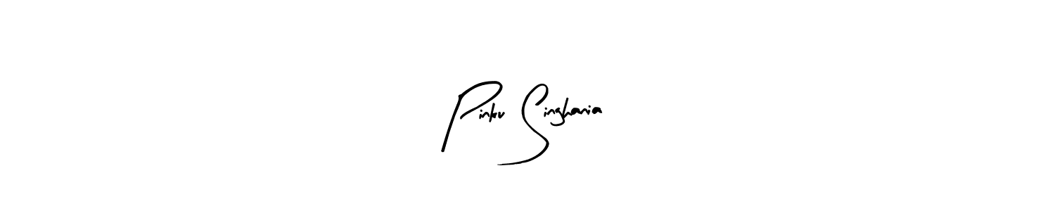 Make a beautiful signature design for name Pinku Singhania. With this signature (Arty Signature) style, you can create a handwritten signature for free. Pinku Singhania signature style 8 images and pictures png