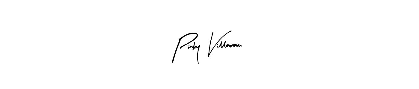 Arty Signature is a professional signature style that is perfect for those who want to add a touch of class to their signature. It is also a great choice for those who want to make their signature more unique. Get Pinky Villaram name to fancy signature for free. Pinky Villaram signature style 8 images and pictures png