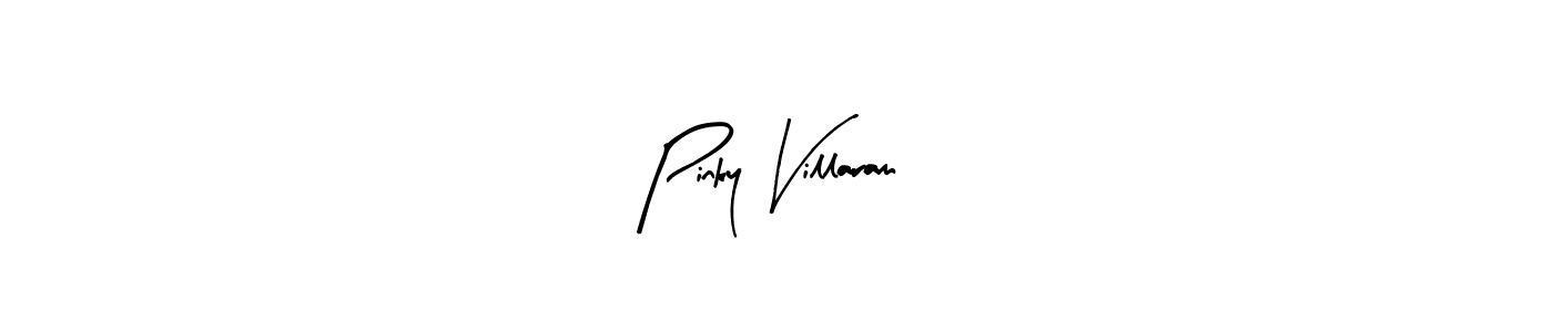 Make a beautiful signature design for name Pinky Villaram. With this signature (Arty Signature) style, you can create a handwritten signature for free. Pinky Villaram signature style 8 images and pictures png