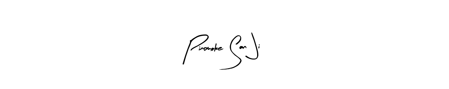The best way (Arty Signature) to make a short signature is to pick only two or three words in your name. The name Pinsmoke San Ji include a total of six letters. For converting this name. Pinsmoke San Ji signature style 8 images and pictures png