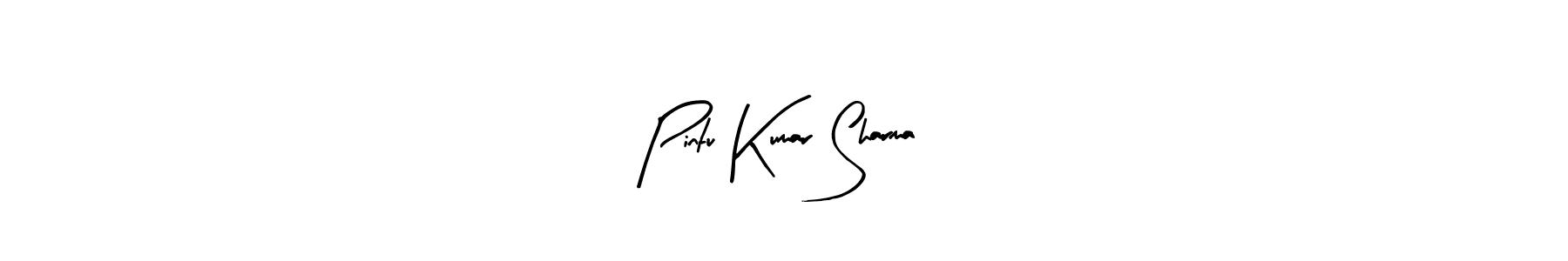 Create a beautiful signature design for name Pintu Kumar Sharma. With this signature (Arty Signature) fonts, you can make a handwritten signature for free. Pintu Kumar Sharma signature style 8 images and pictures png