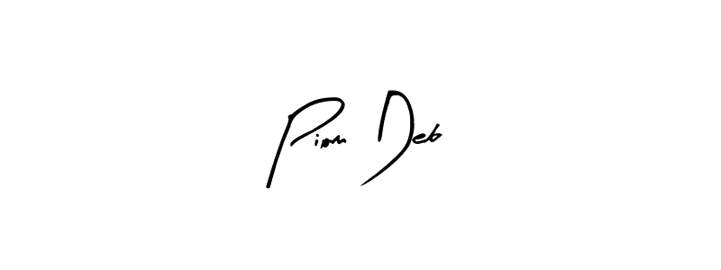 The best way (Arty Signature) to make a short signature is to pick only two or three words in your name. The name Piom Deb include a total of six letters. For converting this name. Piom Deb signature style 8 images and pictures png
