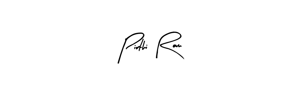 How to make Pirthi Ram name signature. Use Arty Signature style for creating short signs online. This is the latest handwritten sign. Pirthi Ram signature style 8 images and pictures png