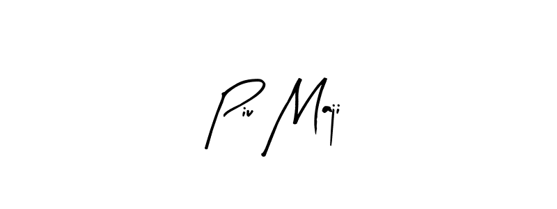 You should practise on your own different ways (Arty Signature) to write your name (Piu Maji) in signature. don't let someone else do it for you. Piu Maji signature style 8 images and pictures png