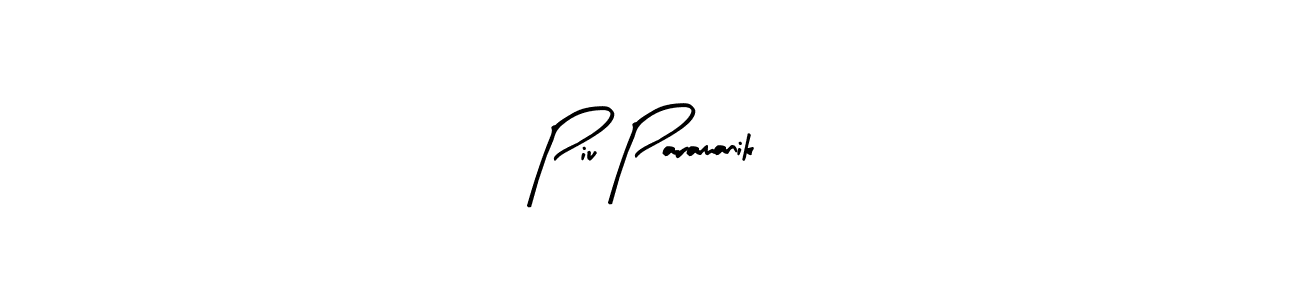 Piu Paramanik stylish signature style. Best Handwritten Sign (Arty Signature) for my name. Handwritten Signature Collection Ideas for my name Piu Paramanik. Piu Paramanik signature style 8 images and pictures png