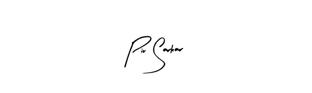 How to make Piu Sarkar name signature. Use Arty Signature style for creating short signs online. This is the latest handwritten sign. Piu Sarkar signature style 8 images and pictures png