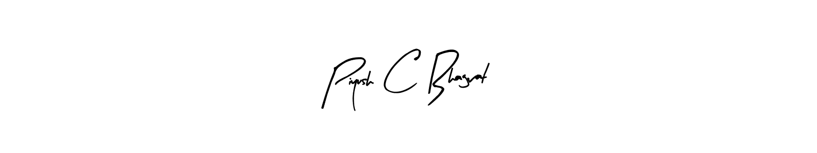 The best way (Arty Signature) to make a short signature is to pick only two or three words in your name. The name Piyush C Bhagvat include a total of six letters. For converting this name. Piyush C Bhagvat signature style 8 images and pictures png