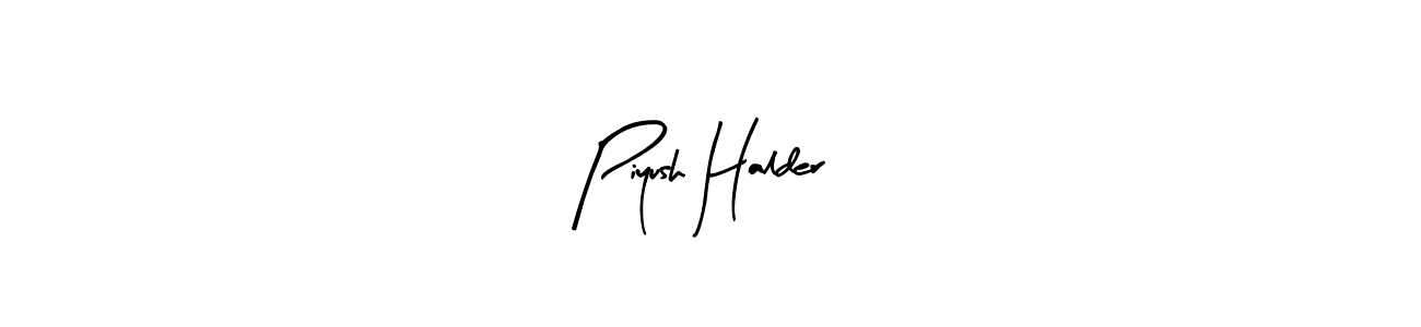 Similarly Arty Signature is the best handwritten signature design. Signature creator online .You can use it as an online autograph creator for name Piyush Halder. Piyush Halder signature style 8 images and pictures png