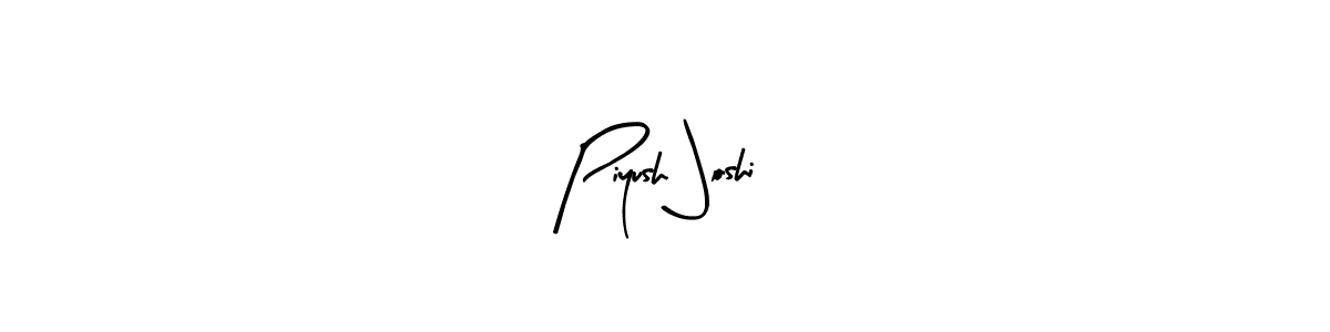 Design your own signature with our free online signature maker. With this signature software, you can create a handwritten (Arty Signature) signature for name Piyush Joshi. Piyush Joshi signature style 8 images and pictures png
