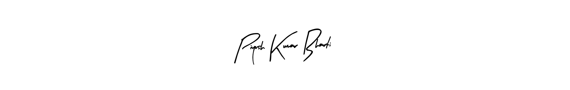 Use a signature maker to create a handwritten signature online. With this signature software, you can design (Arty Signature) your own signature for name Piyush Kumar Bharti. Piyush Kumar Bharti signature style 8 images and pictures png
