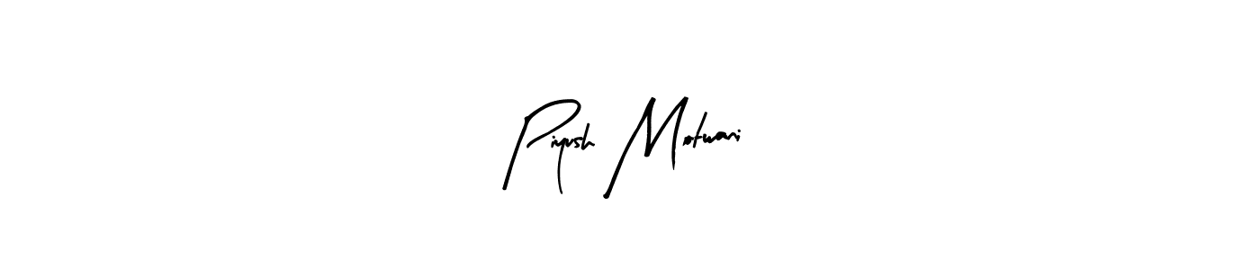 Also we have Piyush Motwani name is the best signature style. Create professional handwritten signature collection using Arty Signature autograph style. Piyush Motwani signature style 8 images and pictures png