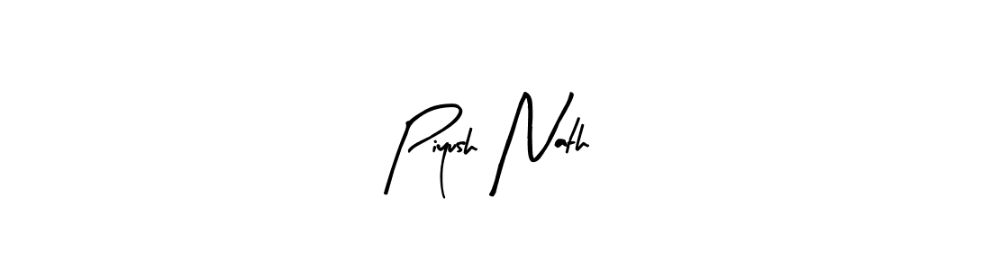 Similarly Arty Signature is the best handwritten signature design. Signature creator online .You can use it as an online autograph creator for name Piyush Nath. Piyush Nath signature style 8 images and pictures png