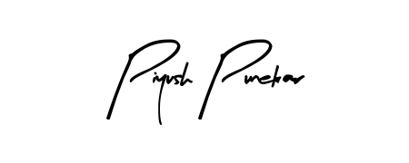 How to make Piyush Punekar name signature. Use Arty Signature style for creating short signs online. This is the latest handwritten sign. Piyush Punekar signature style 8 images and pictures png