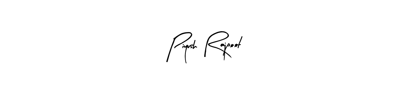 How to make Piyush Rajpoot name signature. Use Arty Signature style for creating short signs online. This is the latest handwritten sign. Piyush Rajpoot signature style 8 images and pictures png