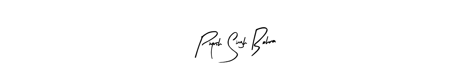 Arty Signature is a professional signature style that is perfect for those who want to add a touch of class to their signature. It is also a great choice for those who want to make their signature more unique. Get Piyush Singh Bohra name to fancy signature for free. Piyush Singh Bohra signature style 8 images and pictures png