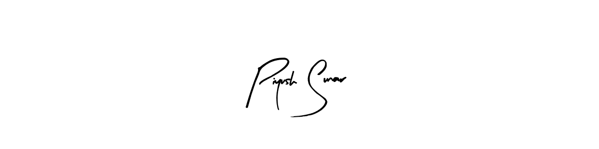 Arty Signature is a professional signature style that is perfect for those who want to add a touch of class to their signature. It is also a great choice for those who want to make their signature more unique. Get Piyush Sunar name to fancy signature for free. Piyush Sunar signature style 8 images and pictures png