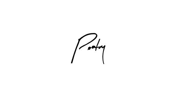 The best way (Arty Signature) to make a short signature is to pick only two or three words in your name. The name Poatry include a total of six letters. For converting this name. Poatry signature style 8 images and pictures png