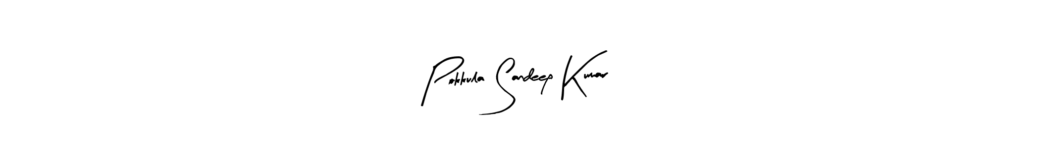 How to make Pokkula Sandeep Kumar name signature. Use Arty Signature style for creating short signs online. This is the latest handwritten sign. Pokkula Sandeep Kumar signature style 8 images and pictures png