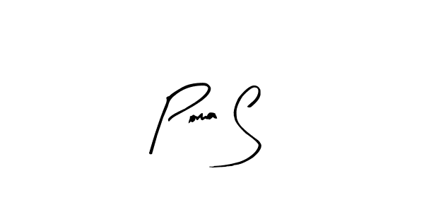 Create a beautiful signature design for name Poma S. With this signature (Arty Signature) fonts, you can make a handwritten signature for free. Poma S signature style 8 images and pictures png