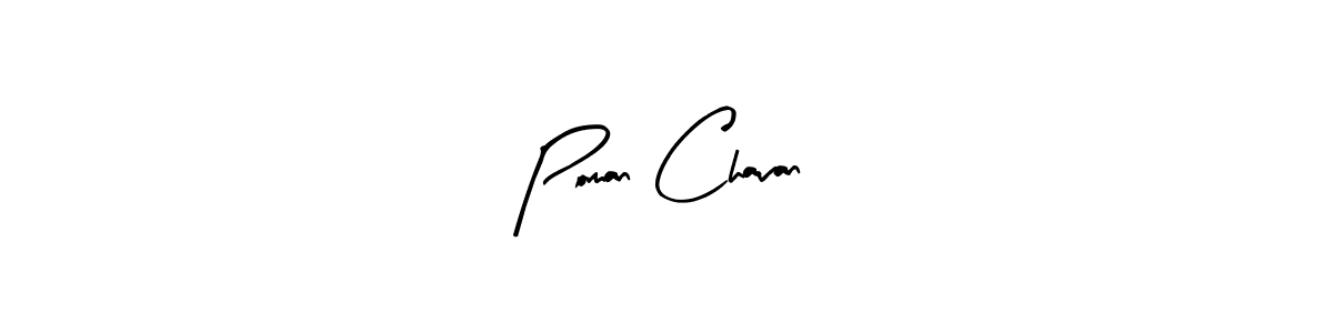 Make a beautiful signature design for name Poman Chavan. Use this online signature maker to create a handwritten signature for free. Poman Chavan signature style 8 images and pictures png