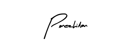 A timeless handwritten aesthetic for Ponezhilan. The Arty Signature font gives your signature a handcrafted feel with natural curves. Ponezhilan signature style 8 images and pictures png
