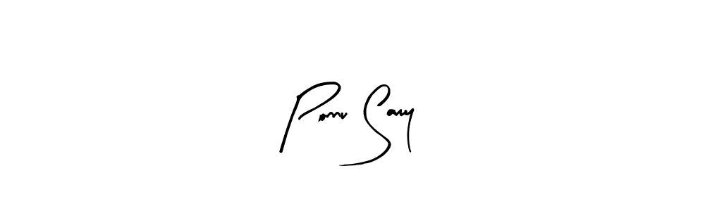 The best way (Arty Signature) to make a short signature is to pick only two or three words in your name. The name Ponnu Samy include a total of six letters. For converting this name. Ponnu Samy signature style 8 images and pictures png