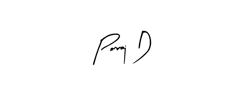 Ponraj D stylish signature style. Best Handwritten Sign (Arty Signature) for my name. Handwritten Signature Collection Ideas for my name Ponraj D. Ponraj D signature style 8 images and pictures png