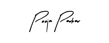 A sleek calligraphic signature for name Pooja Parkar utilizing Arty Signature styling. Great for adding personal signatures to photos and art. Pooja Parkar signature style 8 images and pictures png
