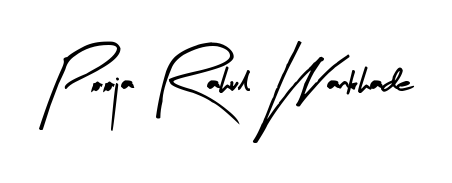 Designed for modern professionals: Pooja Rahul Wankhade name signature crafted with Arty Signature script. Ready for digital PDF workflows. Pooja Rahul Wankhade signature style 8 images and pictures png