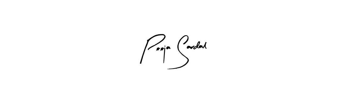 How to make Pooja Sardal name signature. Use Arty Signature style for creating short signs online. This is the latest handwritten sign. Pooja Sardal signature style 8 images and pictures png