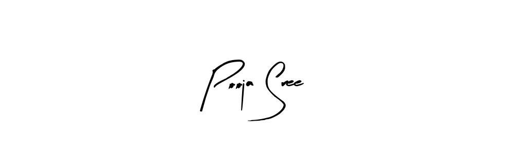 How to make Pooja Sree name signature. Use Arty Signature style for creating short signs online. This is the latest handwritten sign. Pooja Sree signature style 8 images and pictures png