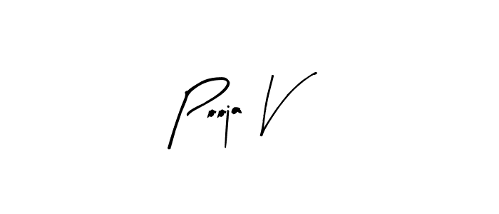 Pooja V stylish signature style. Best Handwritten Sign (Arty Signature) for my name. Handwritten Signature Collection Ideas for my name Pooja V. Pooja V signature style 8 images and pictures png