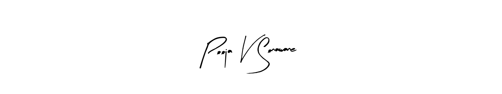 if you are searching for the best signature style for your name Pooja V Sonawane. so please give up your signature search. here we have designed multiple signature styles  using Arty Signature. Pooja V Sonawane signature style 8 images and pictures png