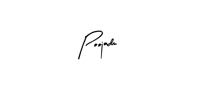 Create a beautiful signature design for name Poojadm. With this signature (Arty Signature) fonts, you can make a handwritten signature for free. Poojadm signature style 8 images and pictures png