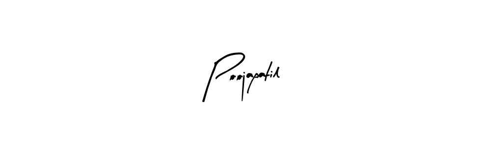 How to make Poojapatil name signature. Use Arty Signature style for creating short signs online. This is the latest handwritten sign. Poojapatil signature style 8 images and pictures png
