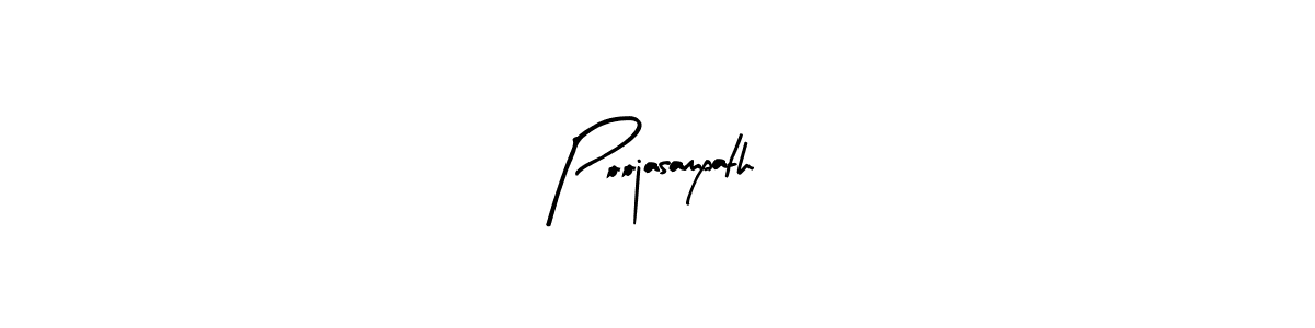 How to make Poojasampath name signature. Use Arty Signature style for creating short signs online. This is the latest handwritten sign. Poojasampath signature style 8 images and pictures png