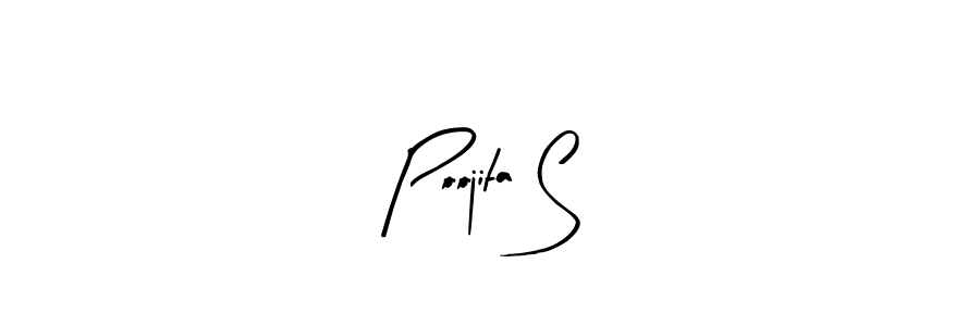 Arty Signature is a professional signature style that is perfect for those who want to add a touch of class to their signature. It is also a great choice for those who want to make their signature more unique. Get Poojita S name to fancy signature for free. Poojita S signature style 8 images and pictures png