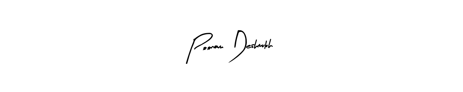 Create a beautiful signature design for name Poonam Deshmukh. With this signature (Arty Signature) fonts, you can make a handwritten signature for free. Poonam Deshmukh signature style 8 images and pictures png