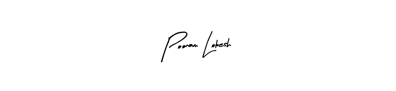 Design your own signature with our free online signature maker. With this signature software, you can create a handwritten (Arty Signature) signature for name Poonam Lokesh. Poonam Lokesh signature style 8 images and pictures png
