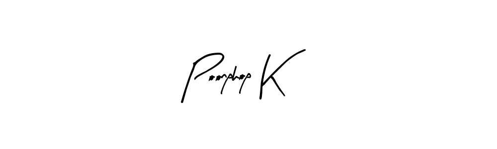 How to make Poonphop K name signature. Use Arty Signature style for creating short signs online. This is the latest handwritten sign. Poonphop K signature style 8 images and pictures png