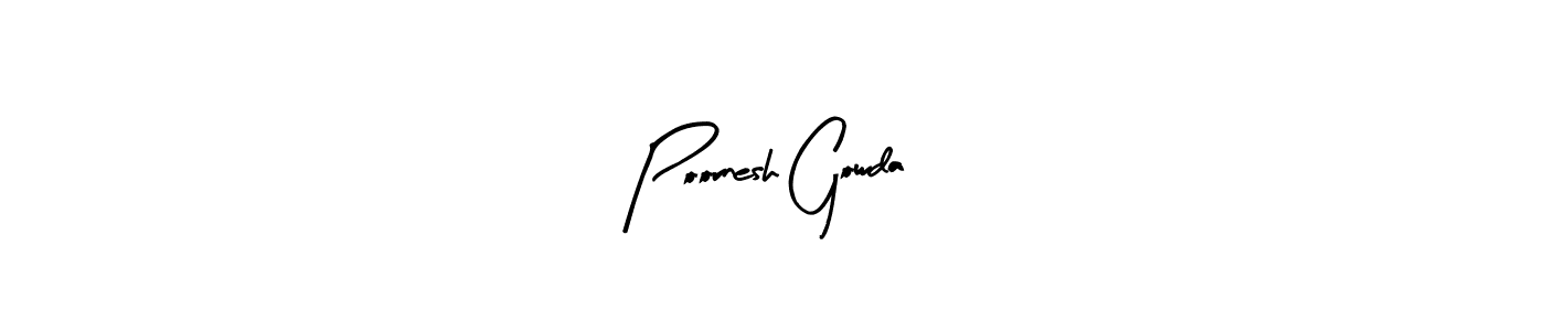 Use a signature maker to create a handwritten signature online. With this signature software, you can design (Arty Signature) your own signature for name Poornesh Gowda. Poornesh Gowda signature style 8 images and pictures png
