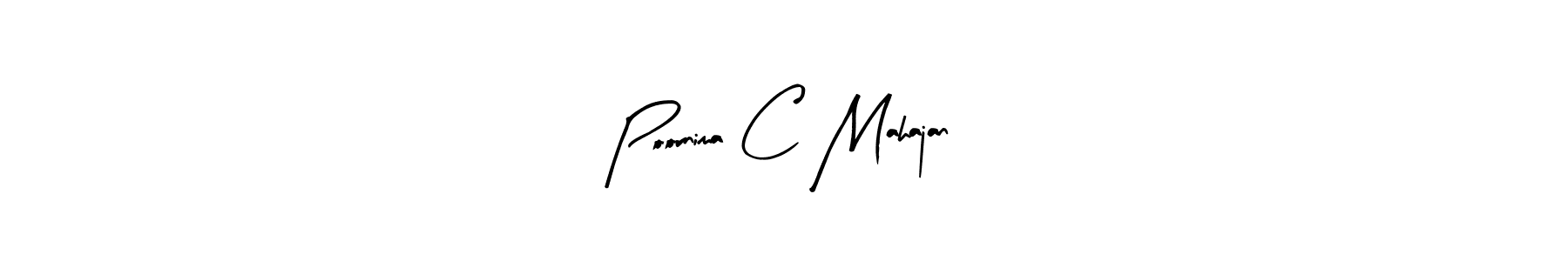 This is the best signature style for the Poornima C Mahajan name. Also you like these signature font (Arty Signature). Mix name signature. Poornima C Mahajan signature style 8 images and pictures png