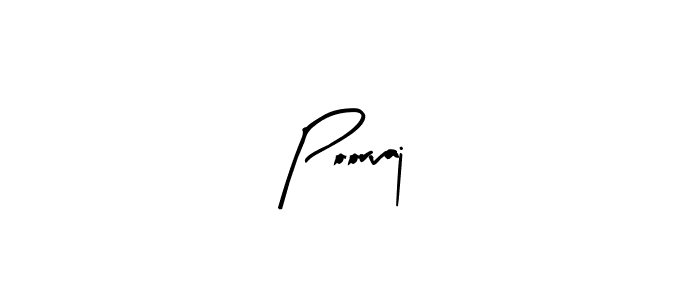 Poorvaj stylish signature style. Best Handwritten Sign (Arty Signature) for my name. Handwritten Signature Collection Ideas for my name Poorvaj. Poorvaj signature style 8 images and pictures png