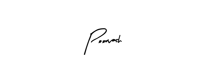 Poorvash stylish signature style. Best Handwritten Sign (Arty Signature) for my name. Handwritten Signature Collection Ideas for my name Poorvash. Poorvash signature style 8 images and pictures png