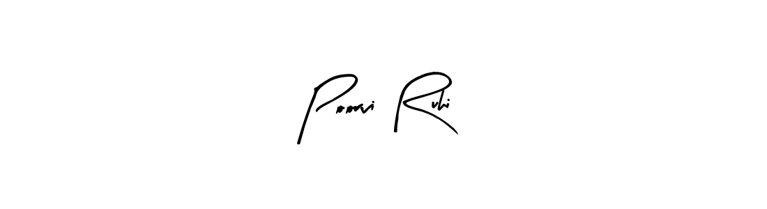 How to Draw Poorvi Ruhi signature style? Arty Signature is a latest design signature styles for name Poorvi Ruhi. Poorvi Ruhi signature style 8 images and pictures png