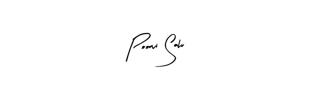 Create a beautiful signature design for name Poorvi Sahu. With this signature (Arty Signature) fonts, you can make a handwritten signature for free. Poorvi Sahu signature style 8 images and pictures png