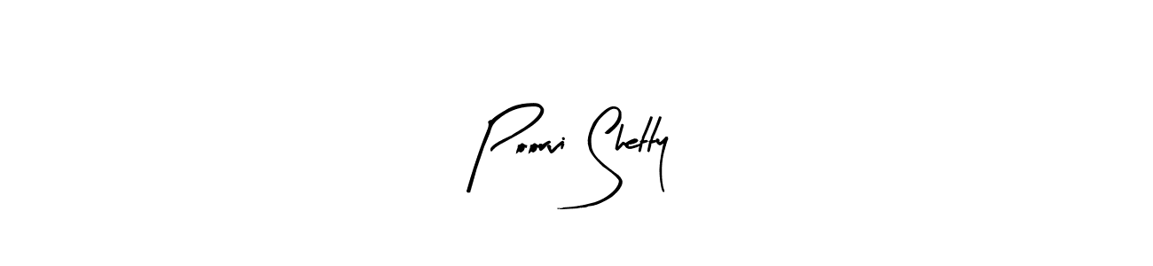 How to make Poorvi Shetty name signature. Use Arty Signature style for creating short signs online. This is the latest handwritten sign. Poorvi Shetty signature style 8 images and pictures png