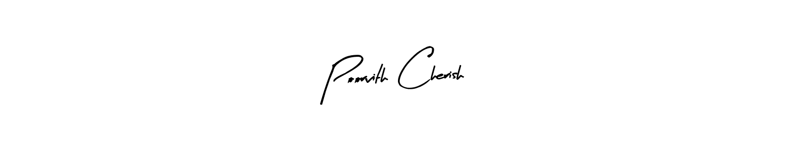 Poorvith Cherish stylish signature style. Best Handwritten Sign (Arty Signature) for my name. Handwritten Signature Collection Ideas for my name Poorvith Cherish. Poorvith Cherish signature style 8 images and pictures png