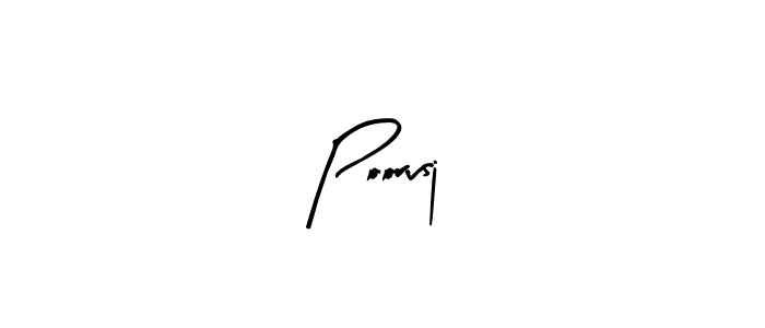 Similarly Arty Signature is the best handwritten signature design. Signature creator online .You can use it as an online autograph creator for name Poorvsj. Poorvsj signature style 8 images and pictures png