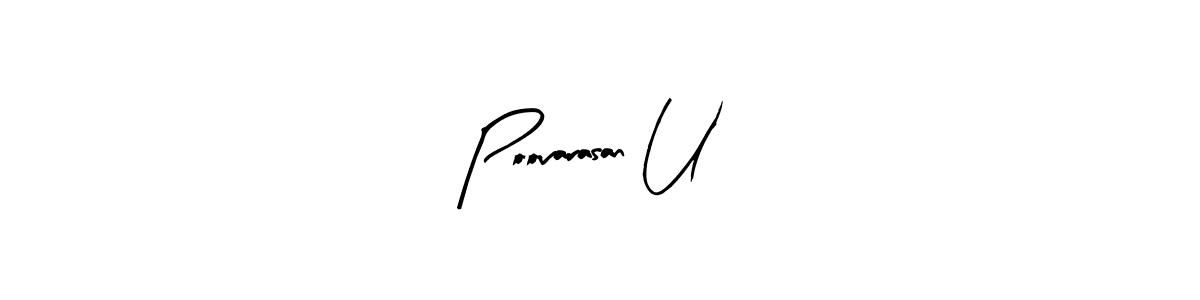Here are the top 10 professional signature styles for the name Poovarasan U. These are the best autograph styles you can use for your name. Poovarasan U signature style 8 images and pictures png